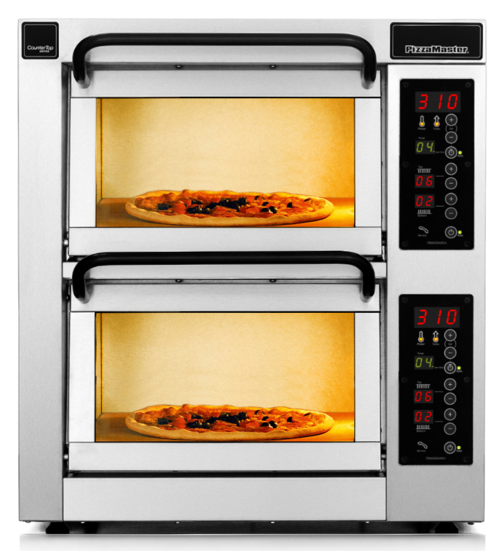 Four à pizza professionnel CounterTop 2 chambres de cuisson 2 niveaux